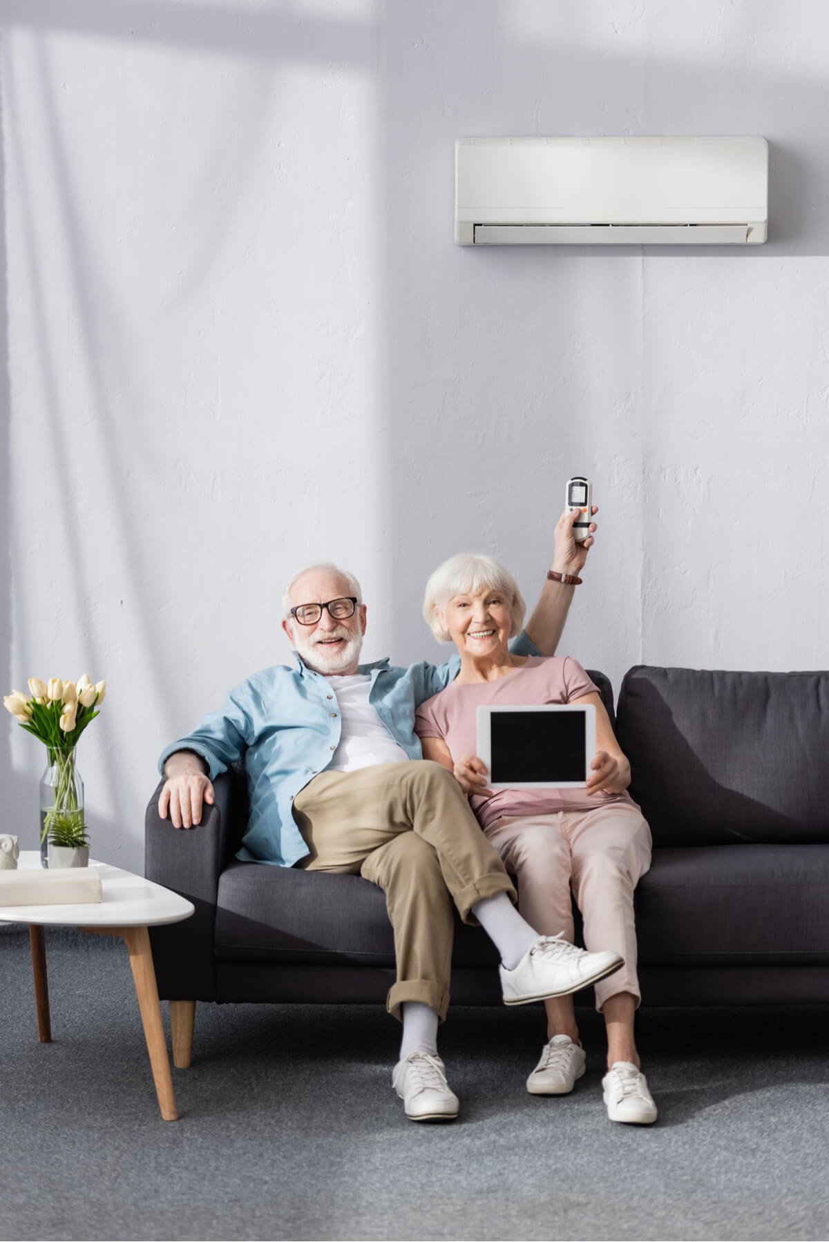 Elderly Couple with Aircon